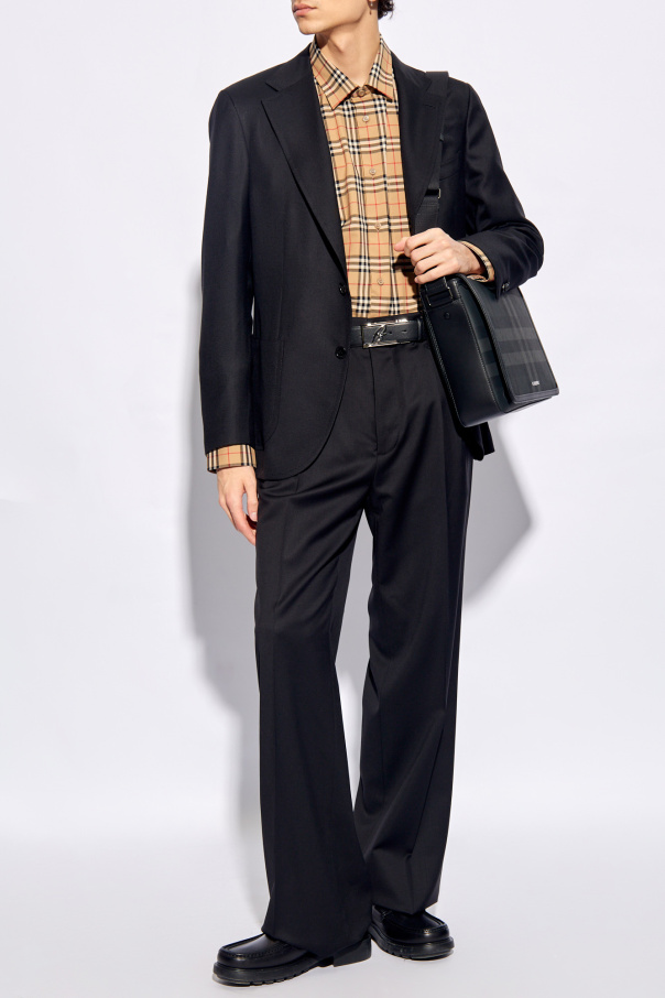 burberry black logo cape - SchaferandweinerShops Italy